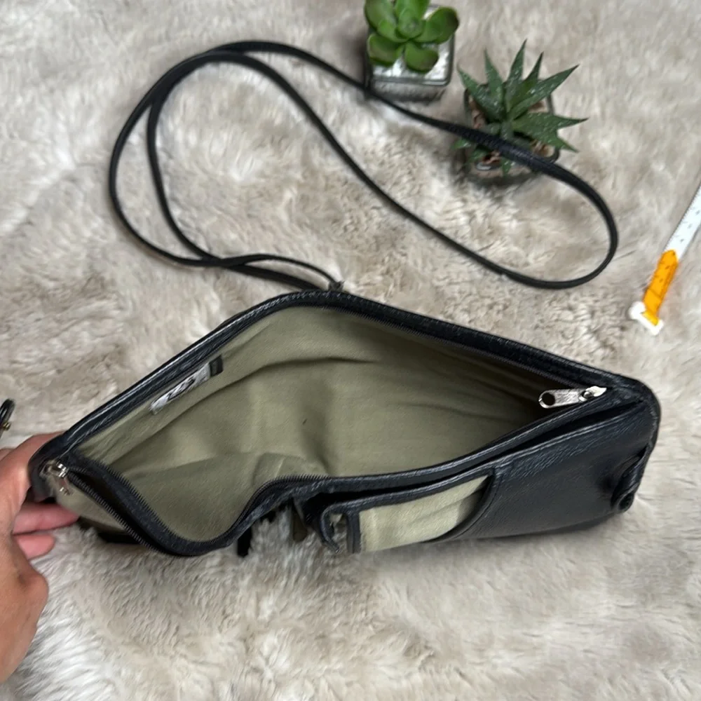J.P. Ourse & Cie Black Multi Pocket Wallet Belt Bag Crossbody Bag Unisex